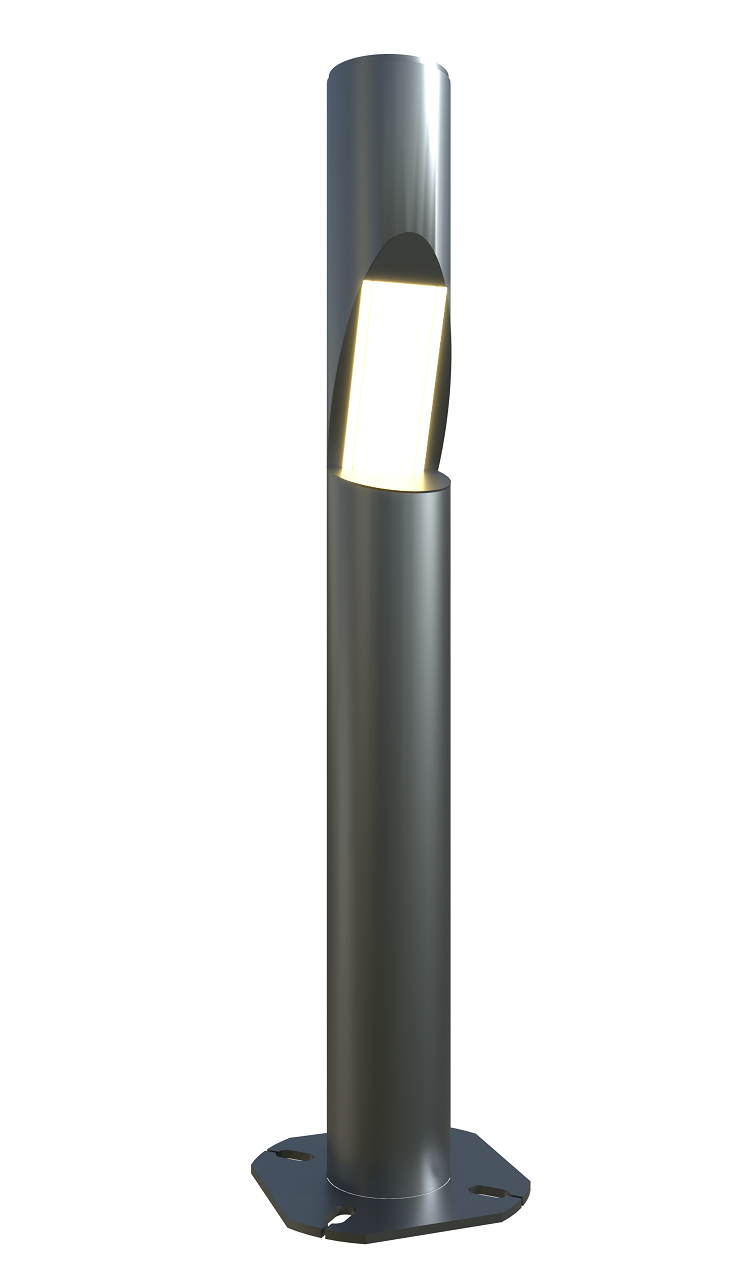 Round LED pole 3 ft. Stockholm OD 4 (Aluminum+powder coating) One side 30W 4050Lm